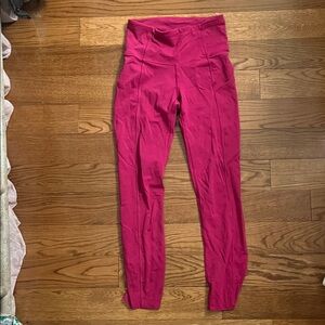 Lululemon Align 23’ with Pockets, Ripped Raspberry Leggings